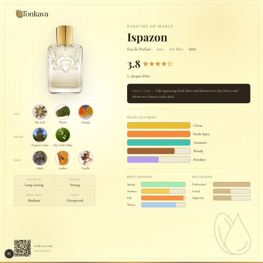 Ispazon fragrance card