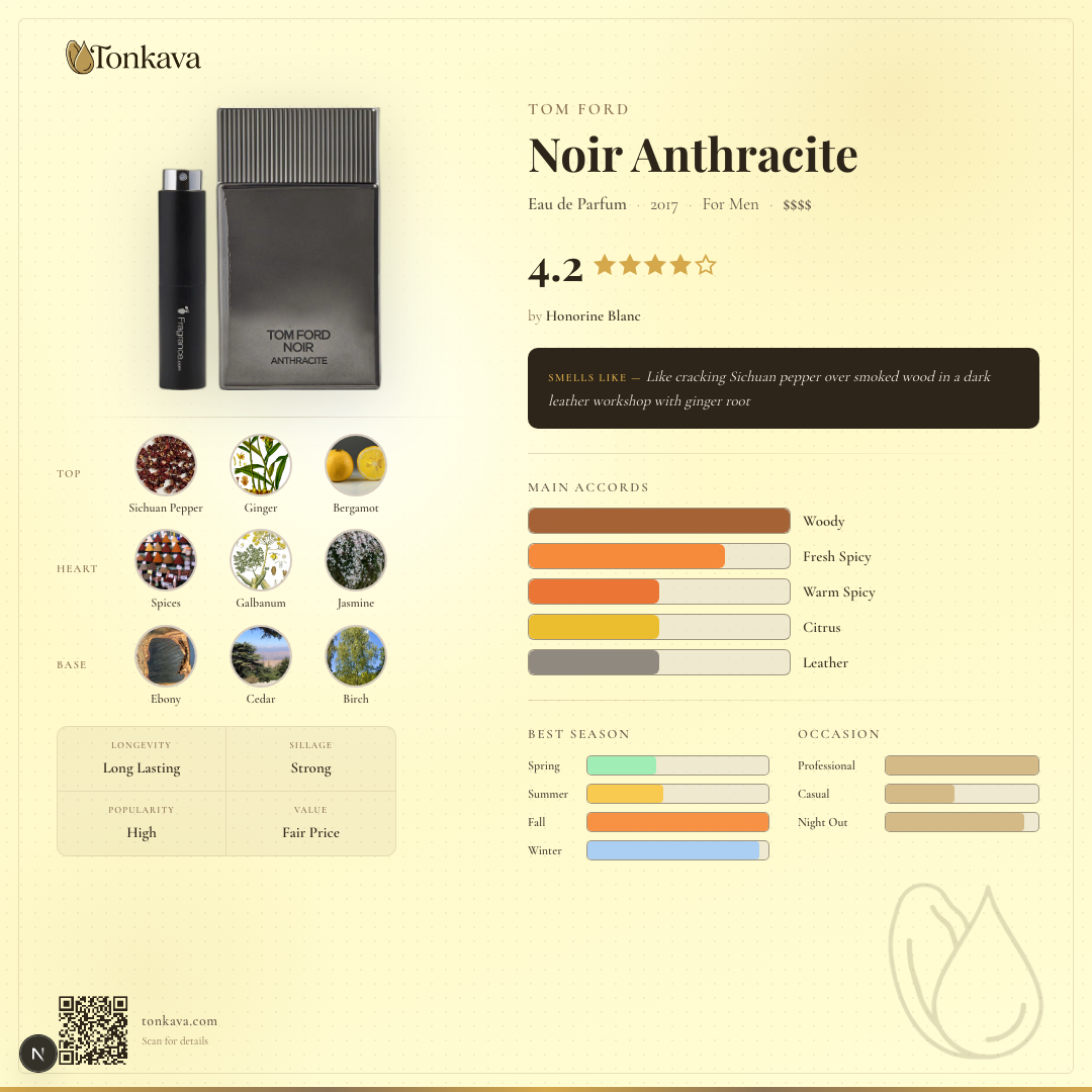 Tom Ford Noir Anthracite fragrance card